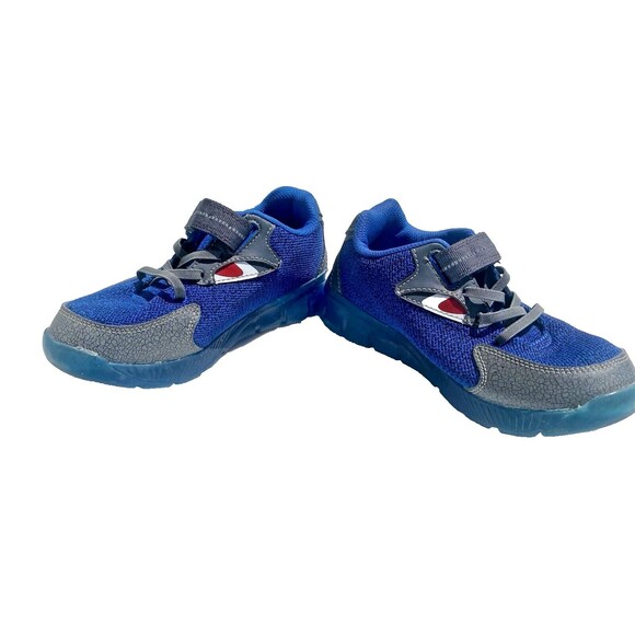 Stride Rite Made to Play Kids Size 1 Shark Shoes Water Blue Lighted Hook & Loop - Picture 2 of 13